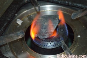 burn coal on gas - Indian Cuisine