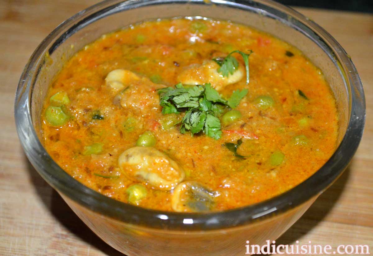 matar mushroom recipe, recipe of mutter mushroom
