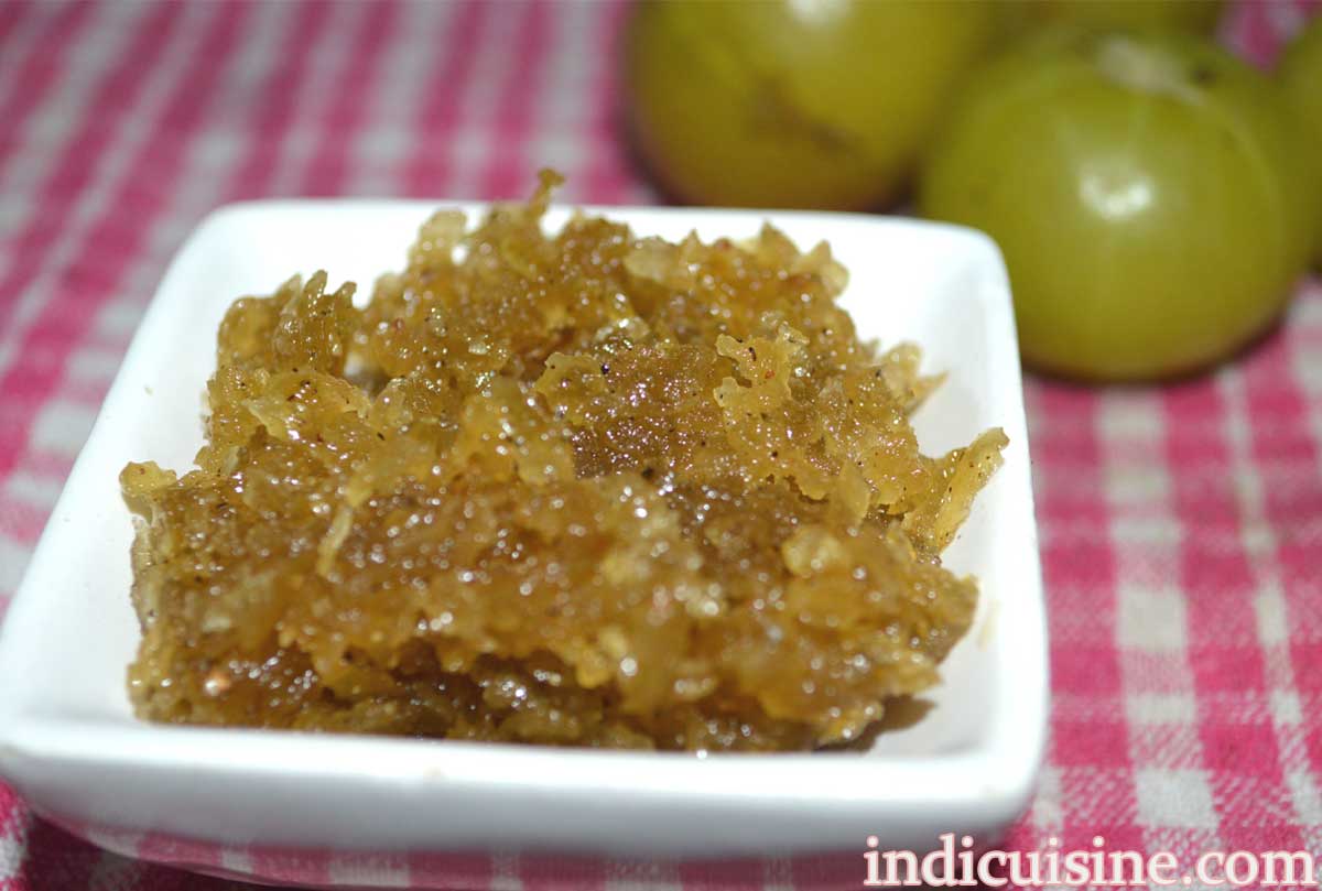 gooseberry (amla) jam, gooseberry sauce, amla jam recipe