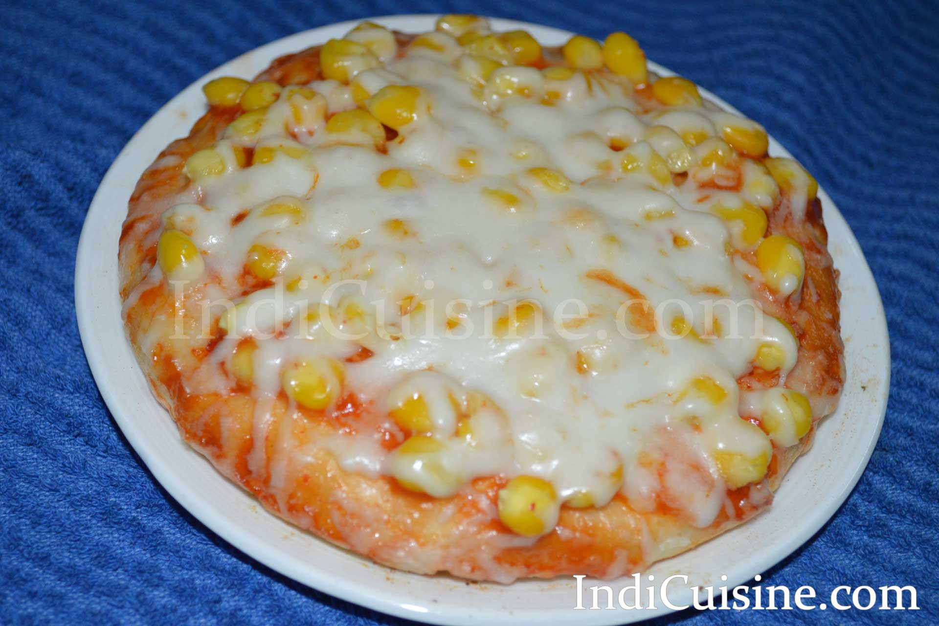 Golden Corn Pizza Recipe, Corn Pizza Image, Recipe of Corn Pizza, Golden Corn Pizza Photo